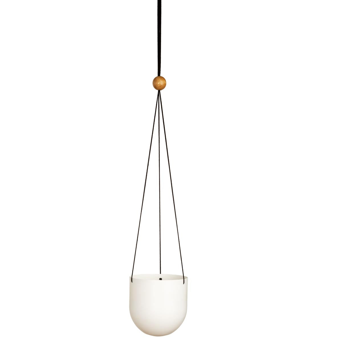 white round hanging planter Duo hanging planter, white