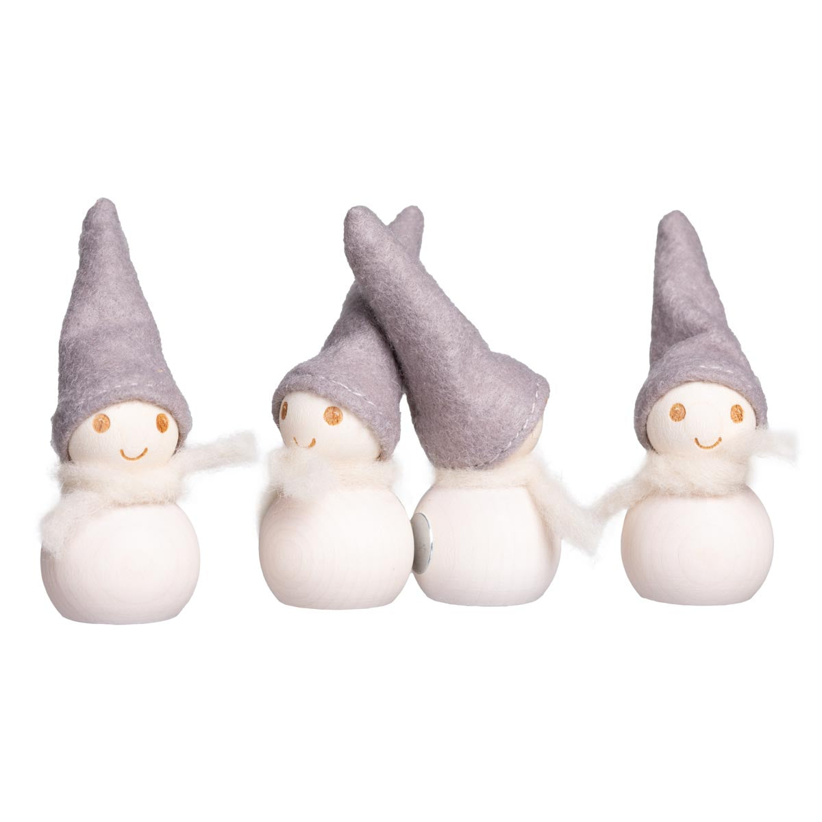 Frost elf magnets, 4 pcs, ecru