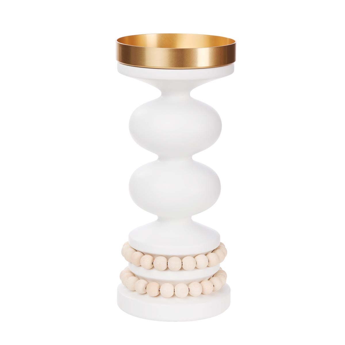 Tsaaritar candleholder, white and gold