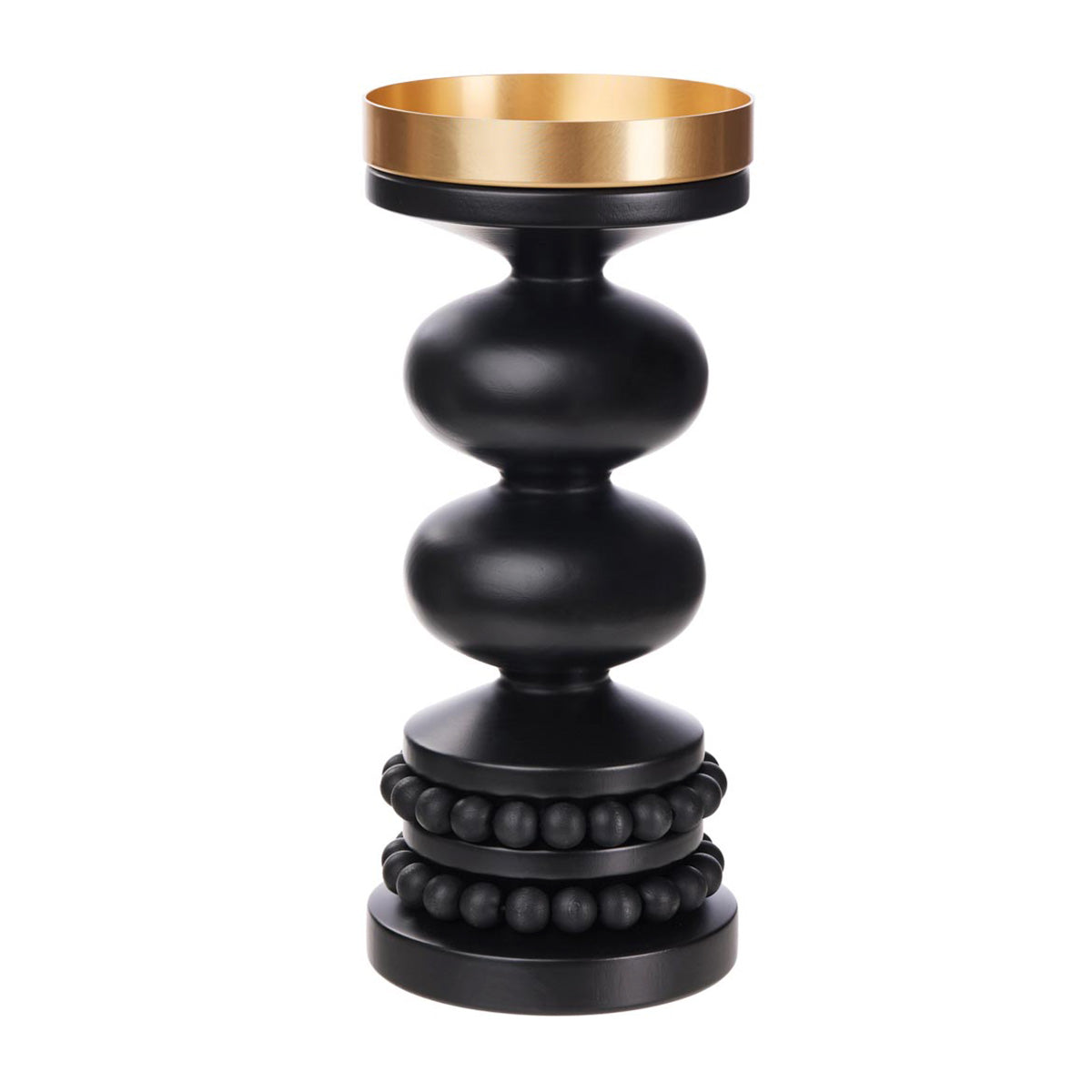 Tsaaritar candleholder, black and gold