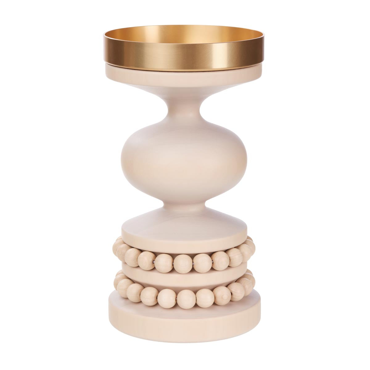 Keisarinna candleholder, varnished wood and gold