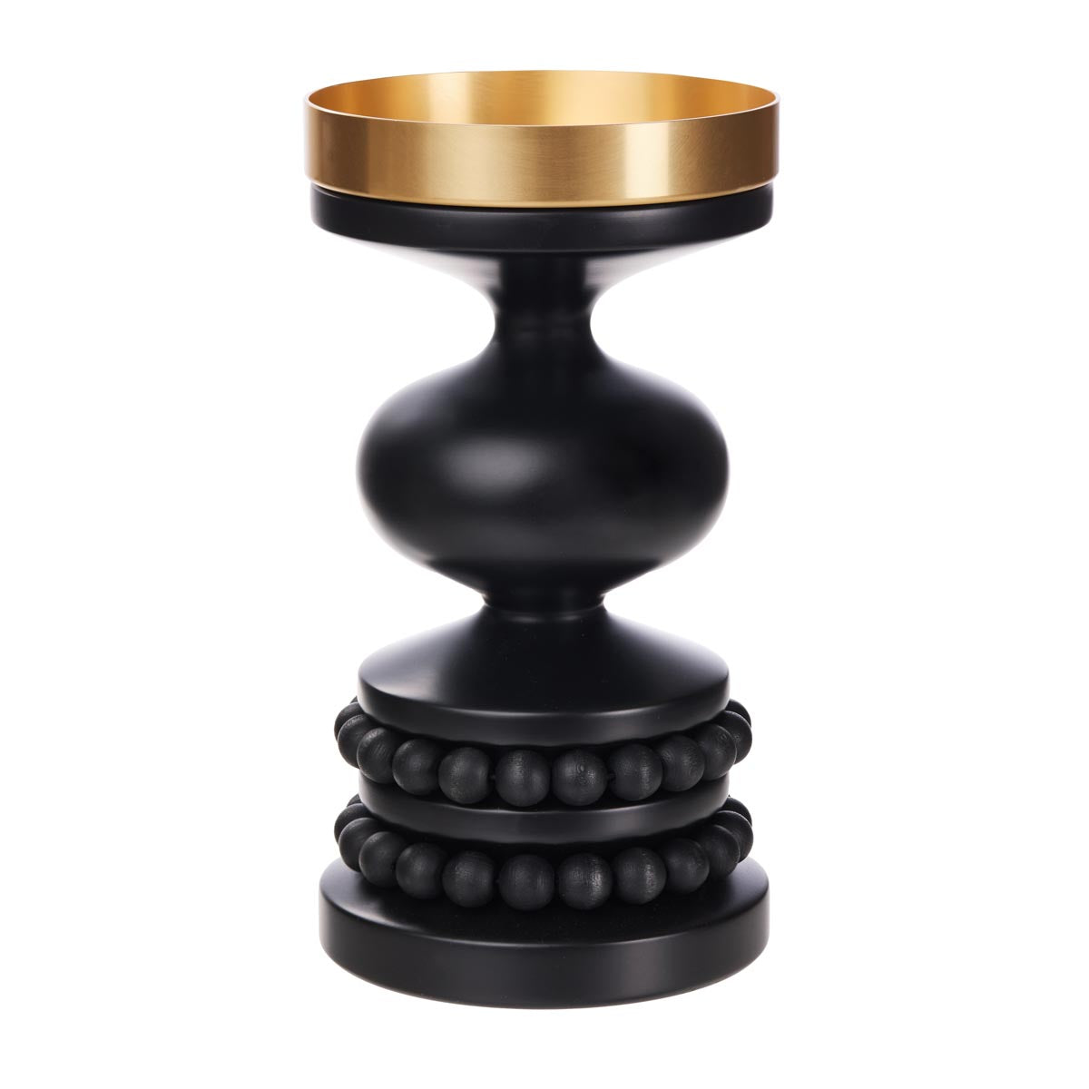 Keisarinna candleholder, black and gold