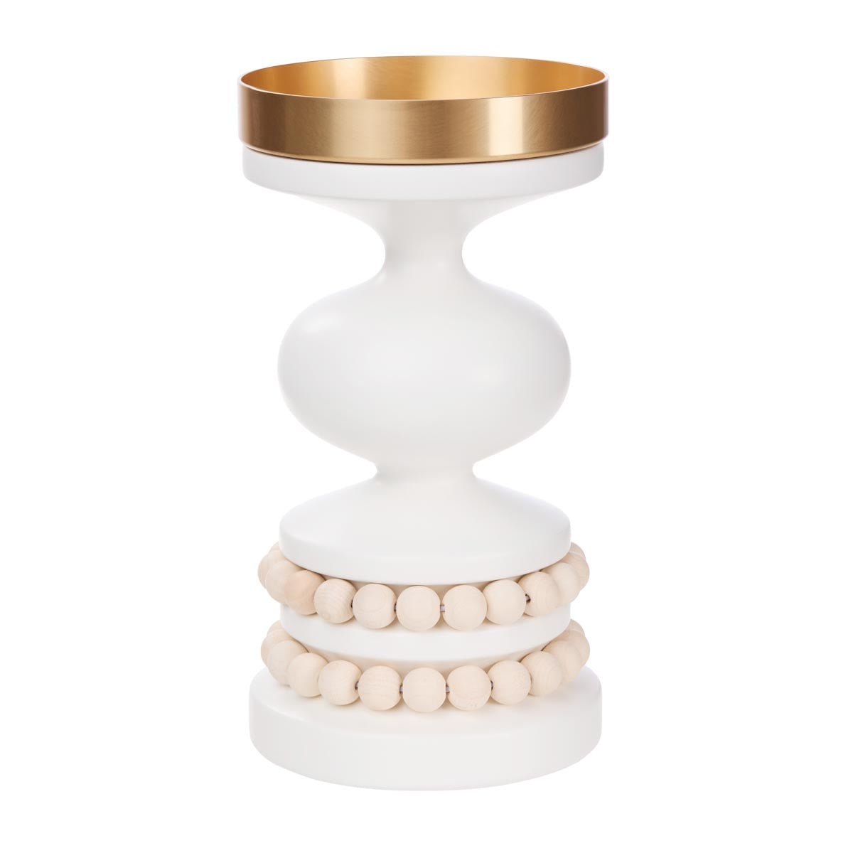 Keisarinna candleholder, white and gold