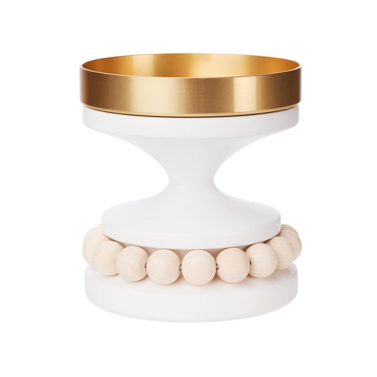 Ruustinna candleholder, white and gold