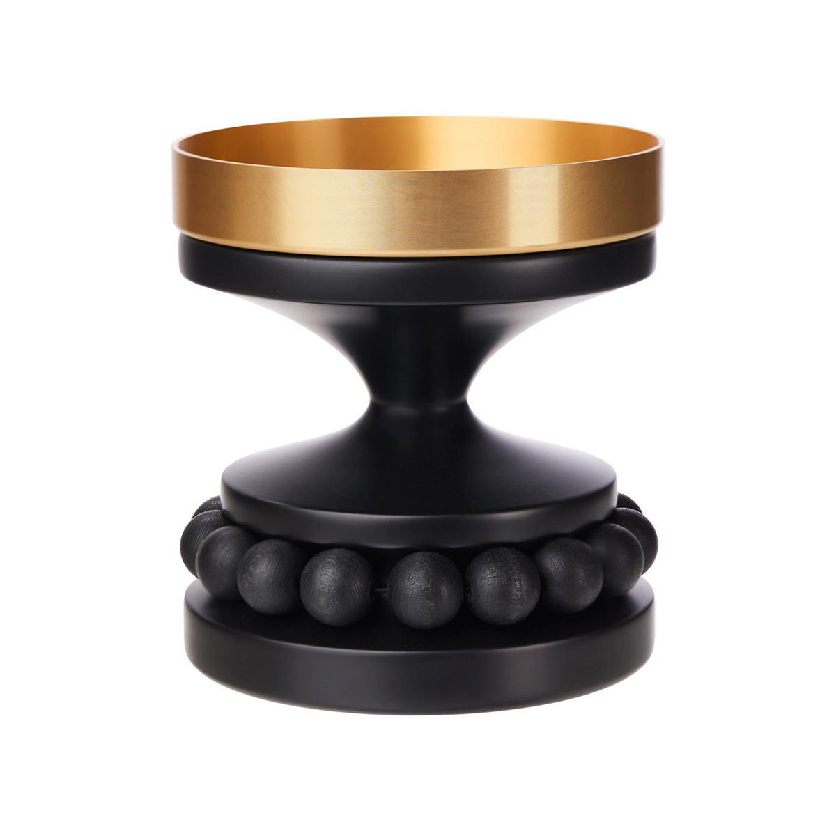 Ruustinna candleholder, black and gold