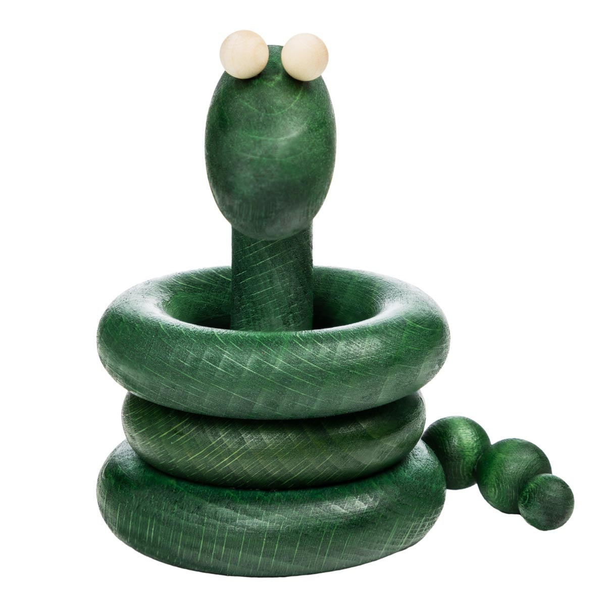 Snake sculpture, green