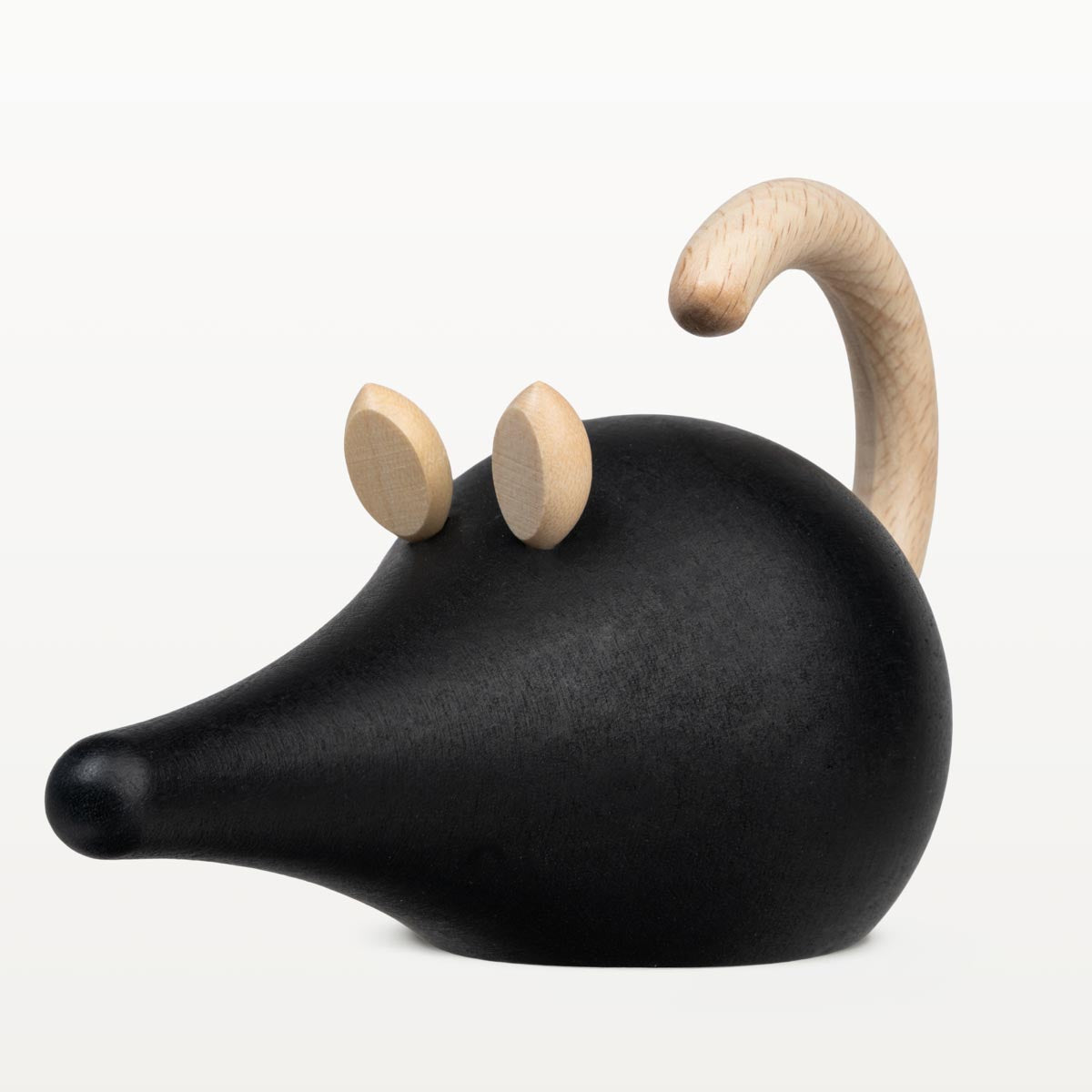 Mouse sculpture, 7 cm, black