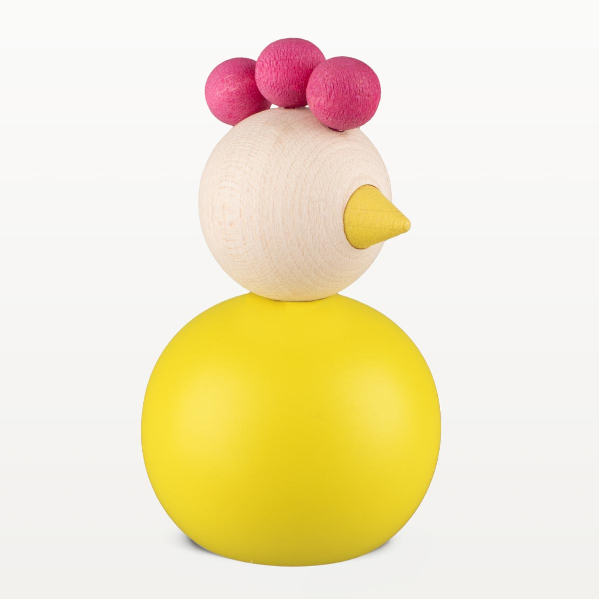 Chicklet wooden figurine, 5,5 cm, yellow
