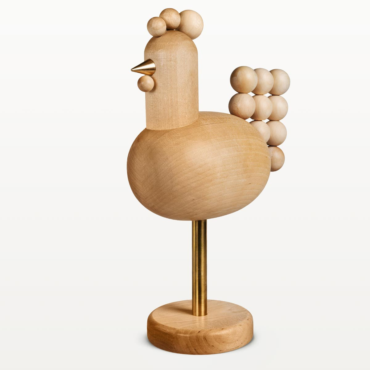 Cockerel sculpture, 25,5 cm, ecru