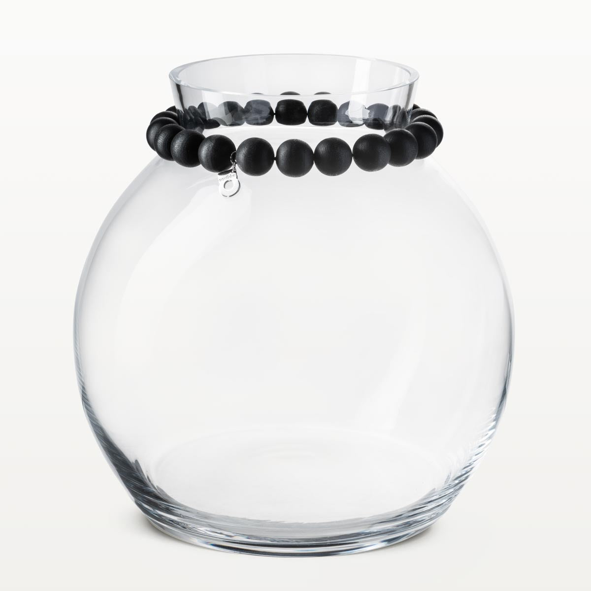 Pore glass vase, 22 cm, black
