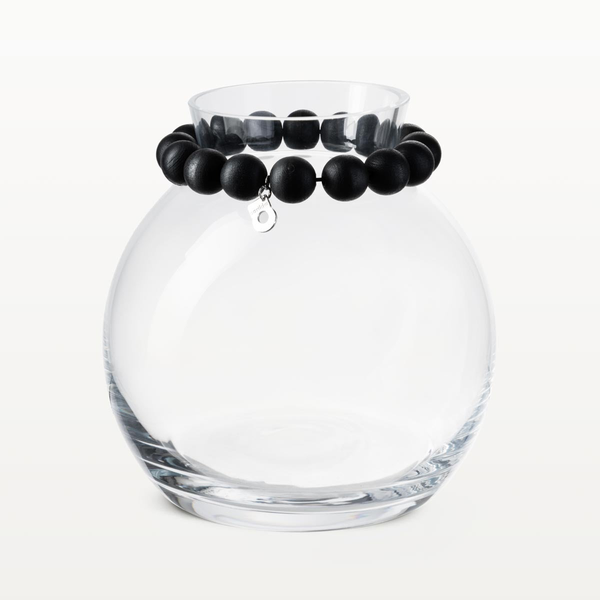 Pore glass vase, 16 cm, black