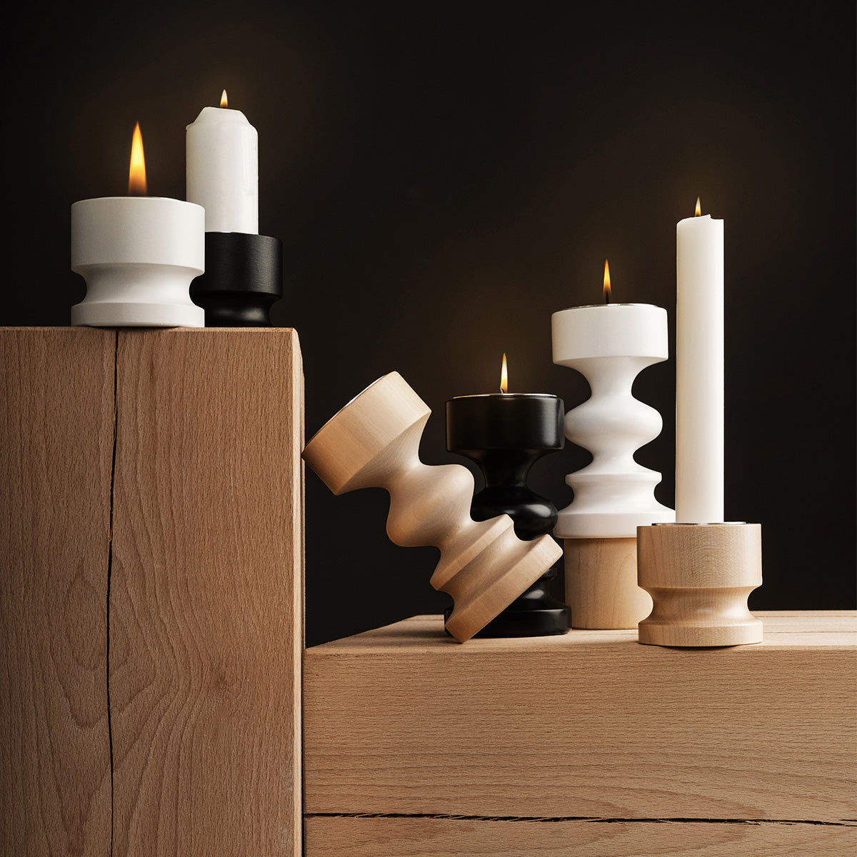 Fursti candleholder, black