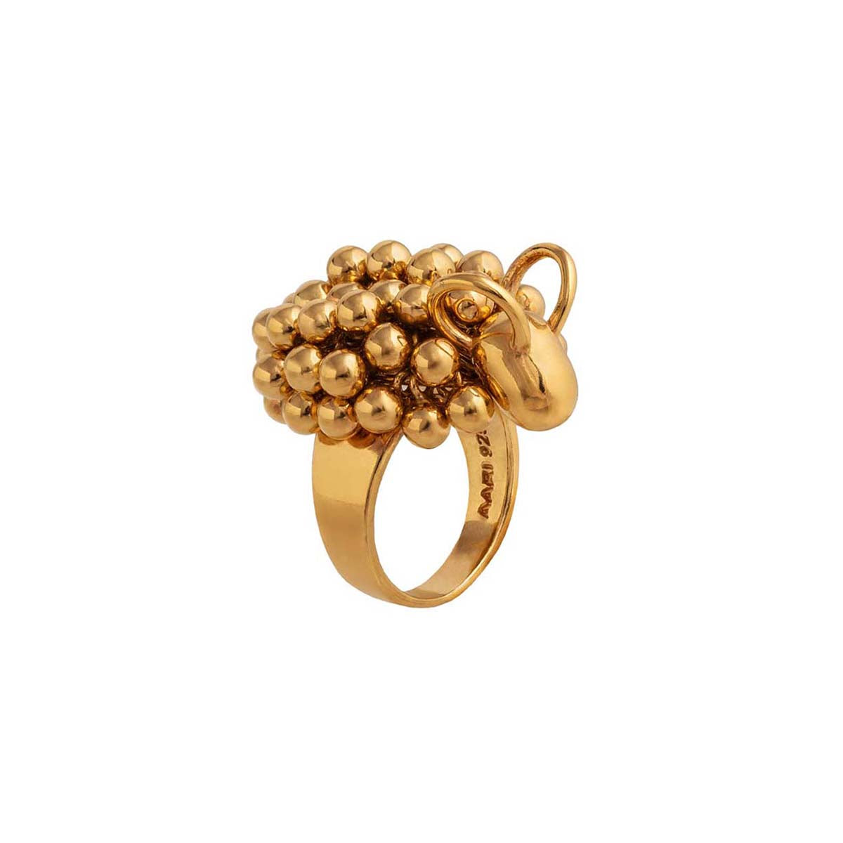 Pohjanpässi ring, gold-plated silver