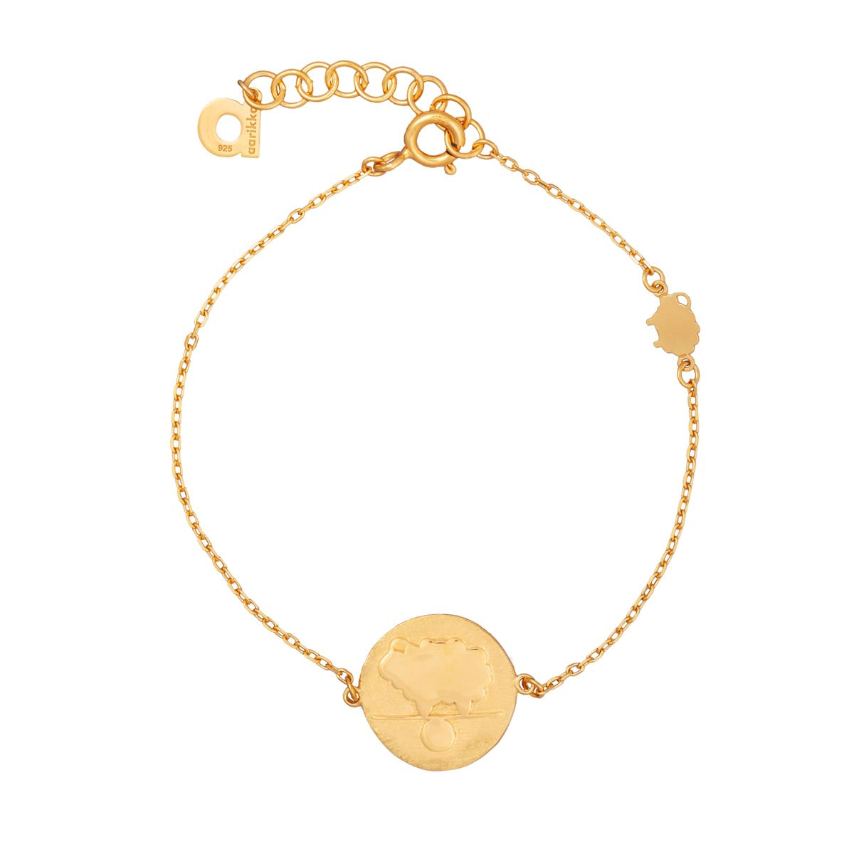 Libra bracelet, gold-plated silver
