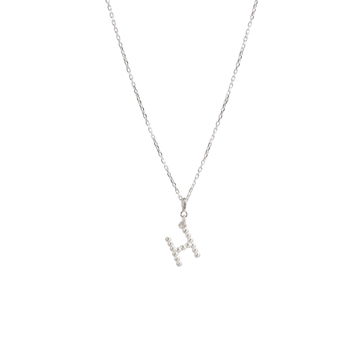 Yllätys Monogram Necklace H, silver