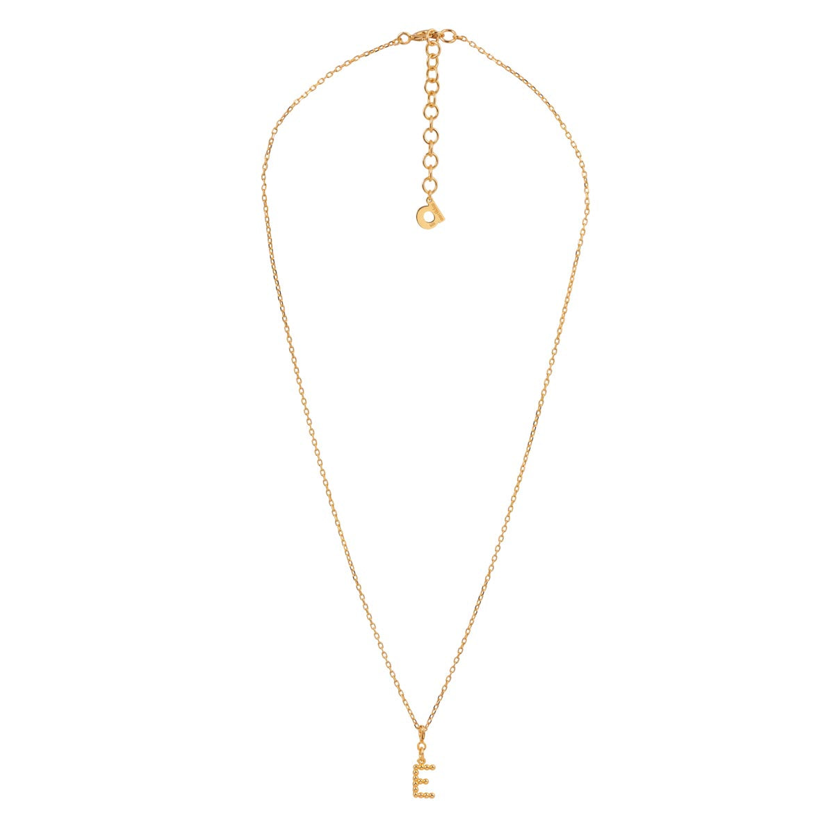 Yllätys Monogram Necklace E, gold-plated silver
