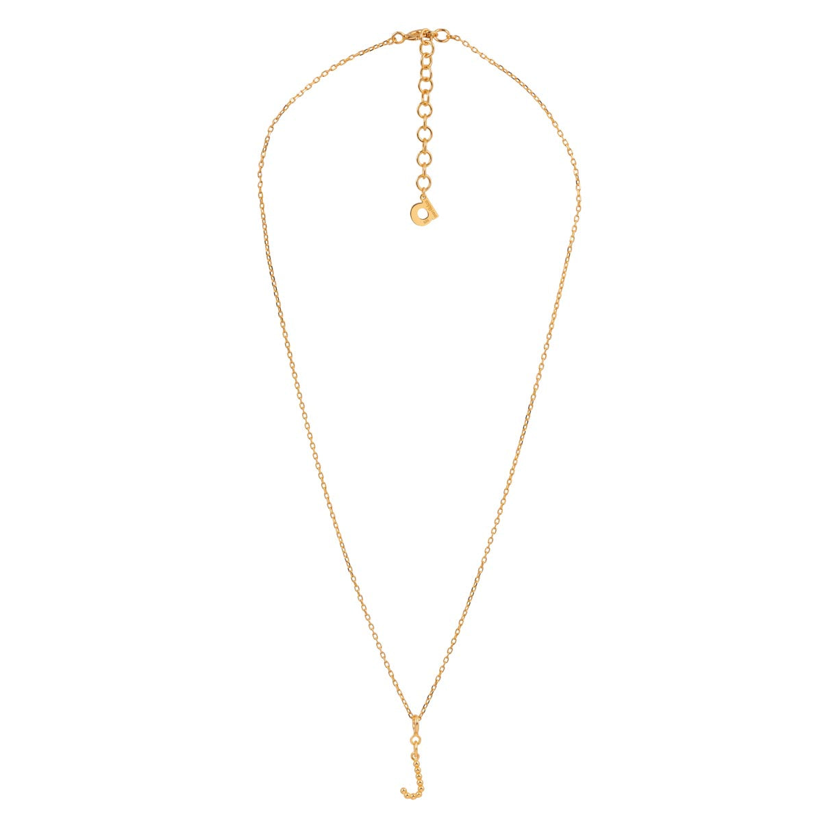 Yllätys Monogram Necklace J, gold-plated silver