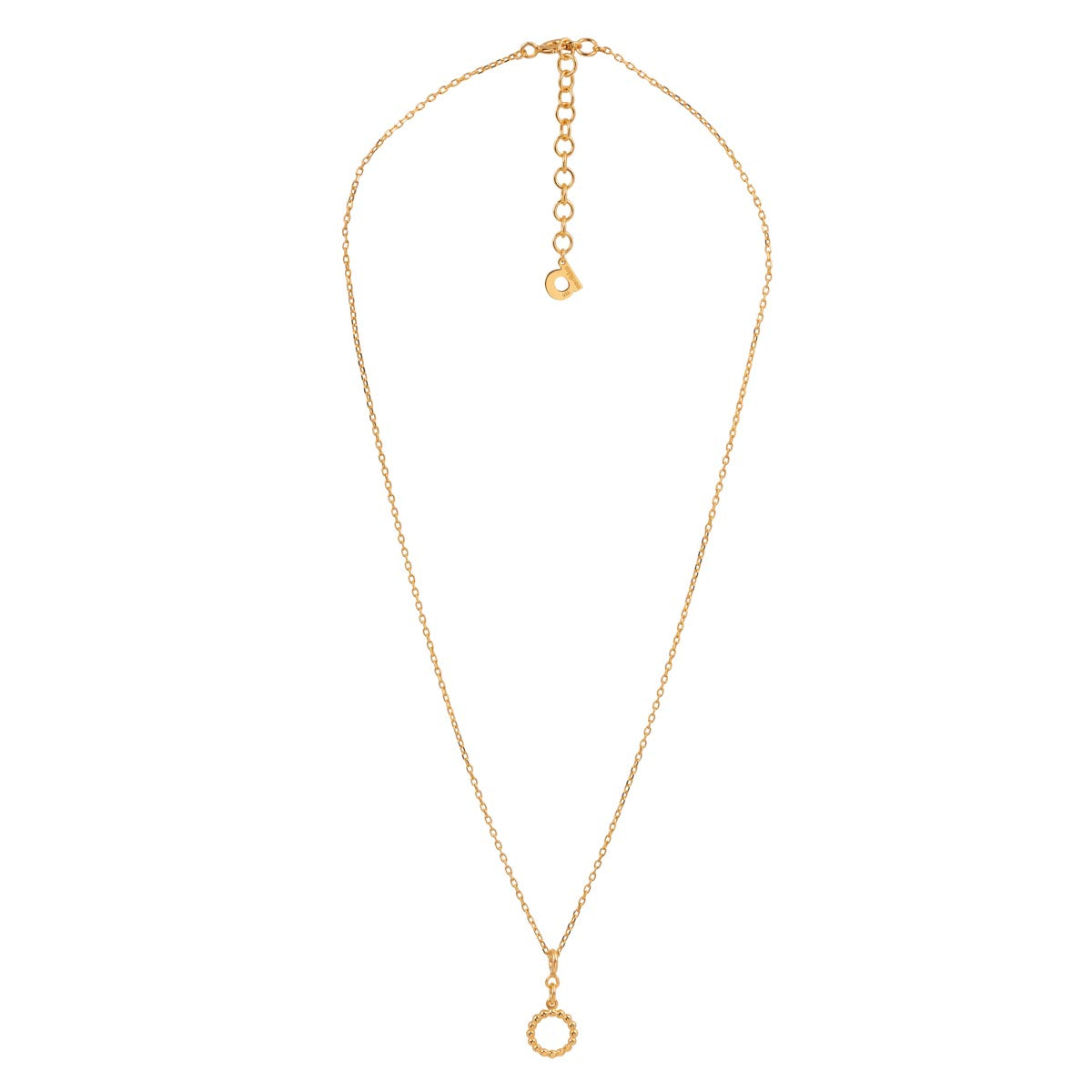 Yllätys Monogram Necklace O, gold-plated silver