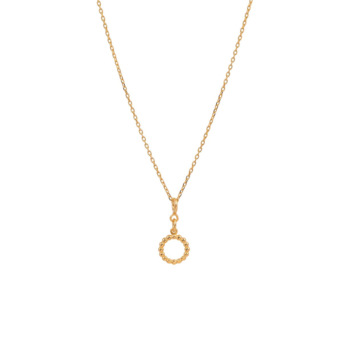 Yllätys Monogram Necklace O, gold-plated silver