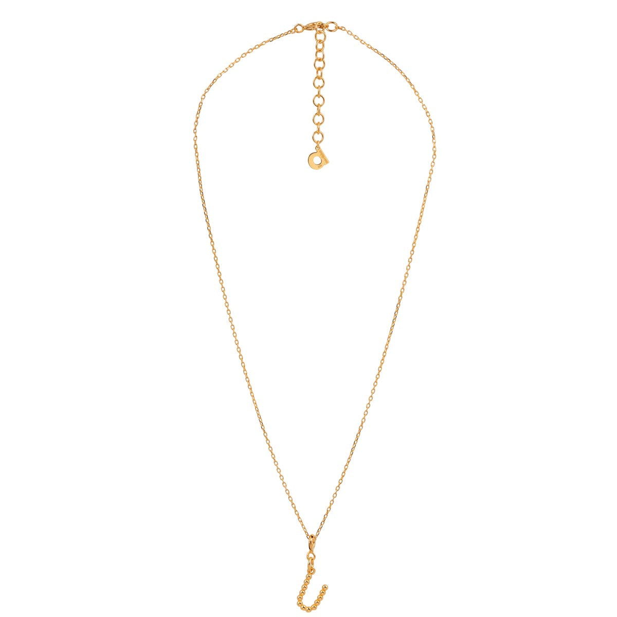 Yllätys Monogram Necklace U, gold-plated silver