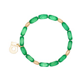 Elvira bracelet, green and gold