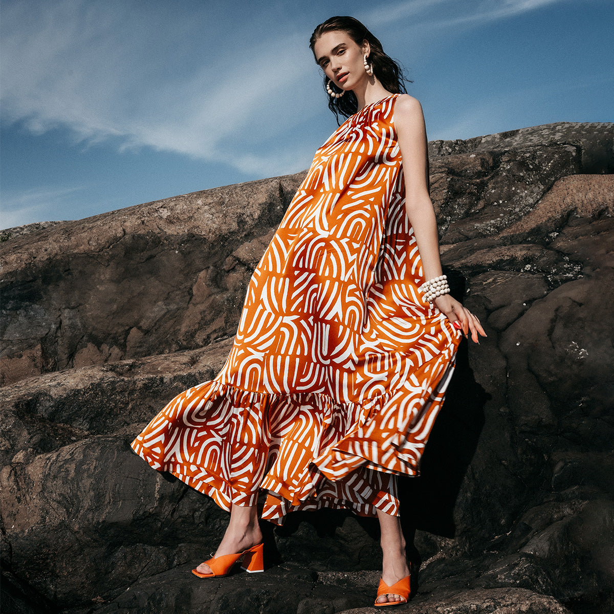 Merili dress, Kaari, copper