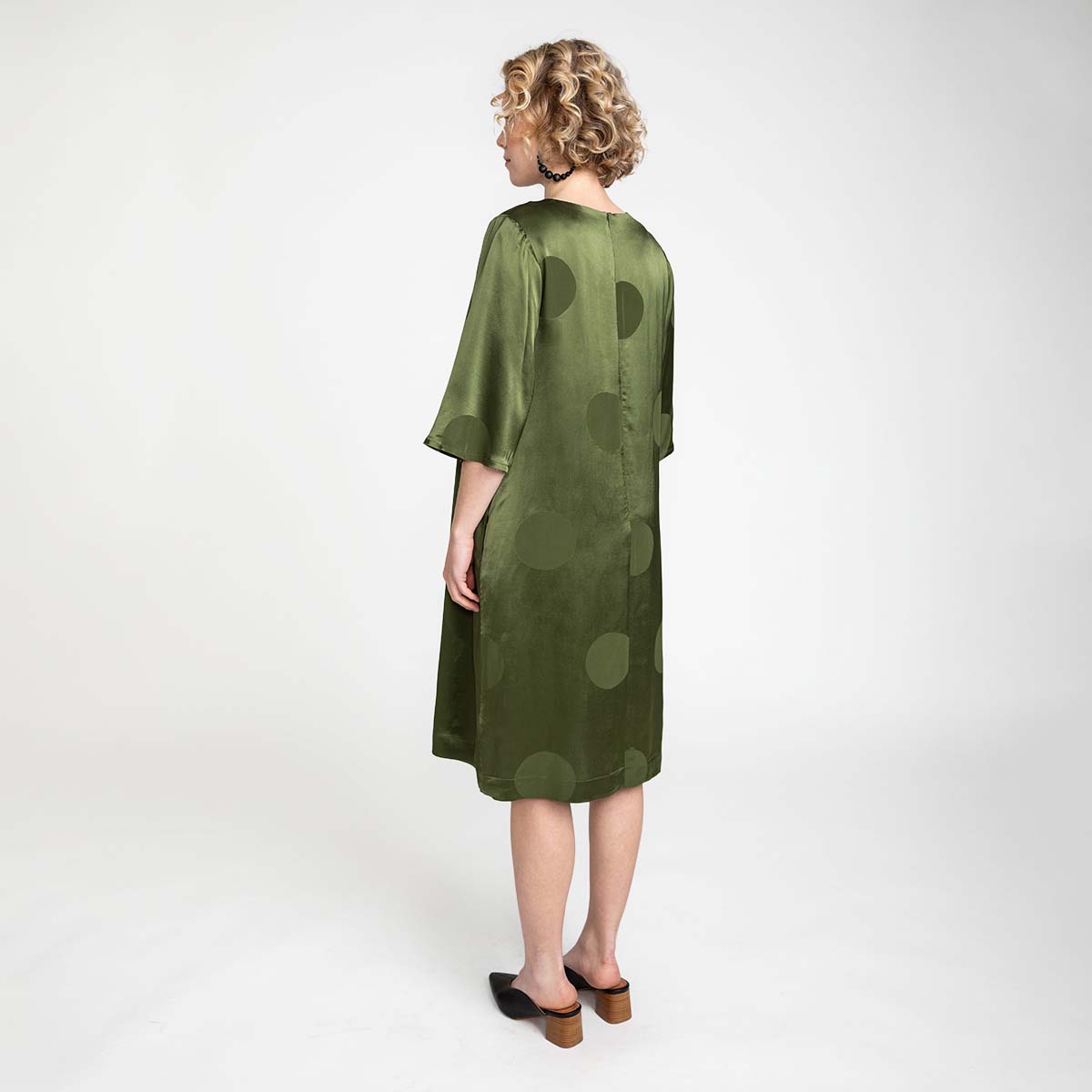 Varpu dress, Perla, olive green