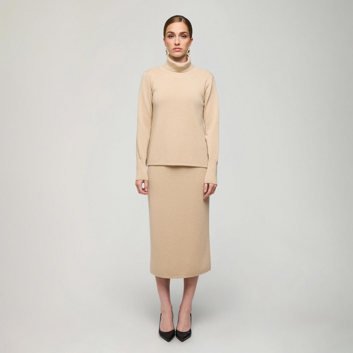 Nomi turtleneck sweater, beige