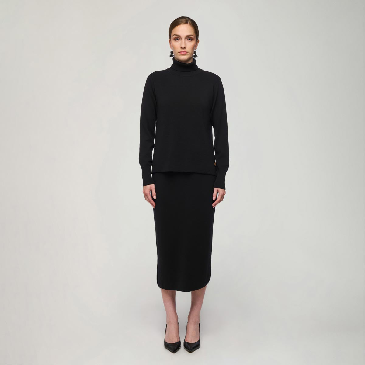 Nomi turtleneck sweater, black