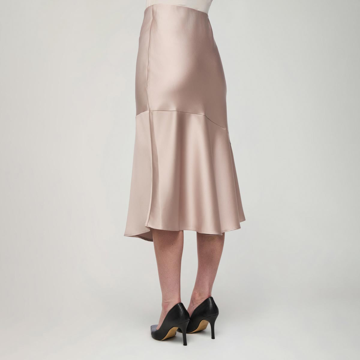 Kelly skirt, satin, champagne