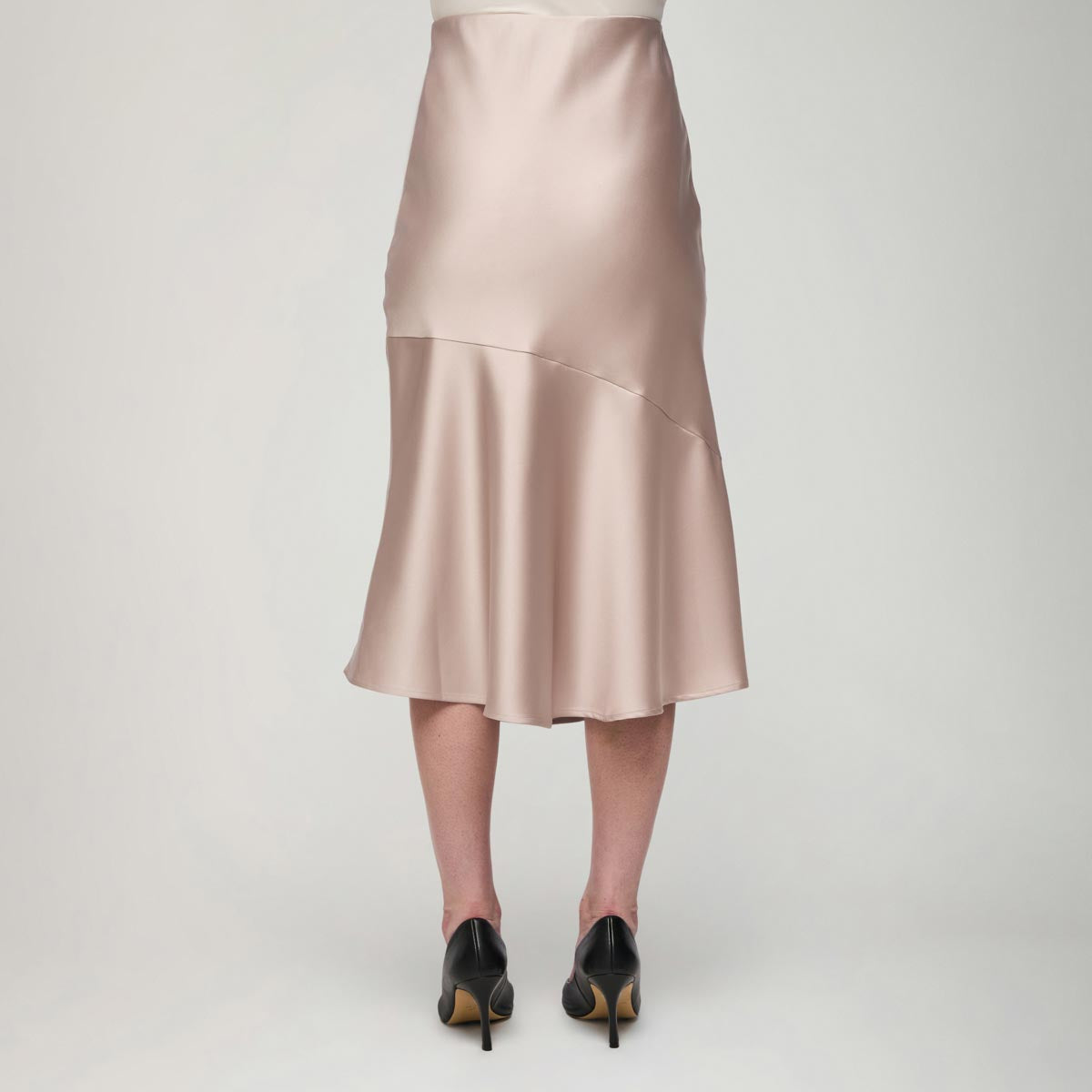 Kelly skirt, satin, champagne