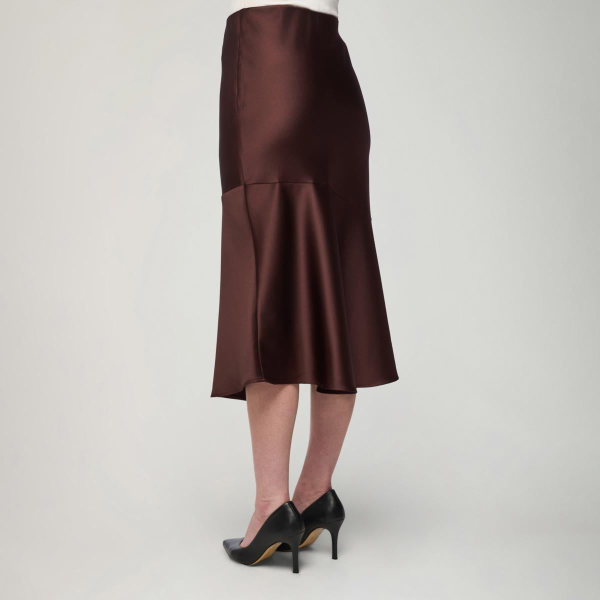 Kelly skirt, satin, brown