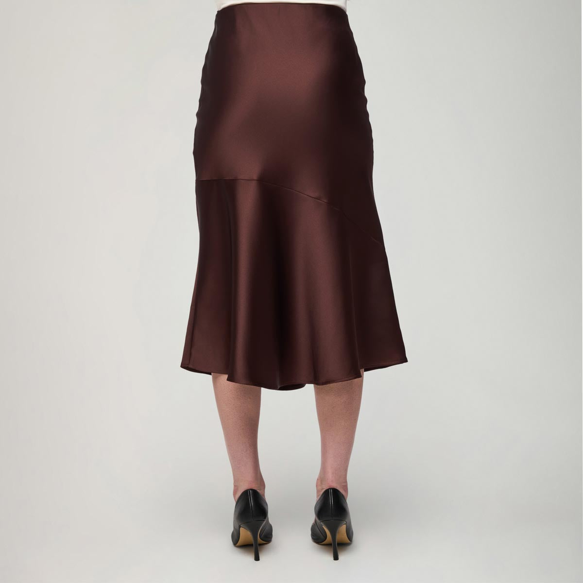 Kelly skirt, satin, brown