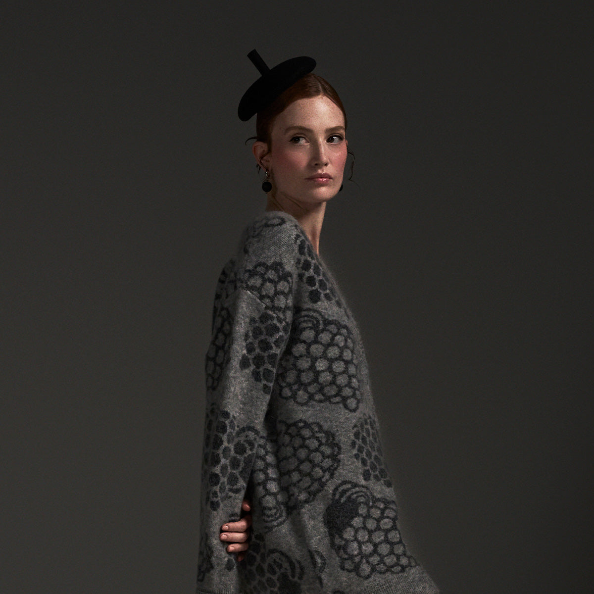 Ellis cardigan, Pässi, melange grey