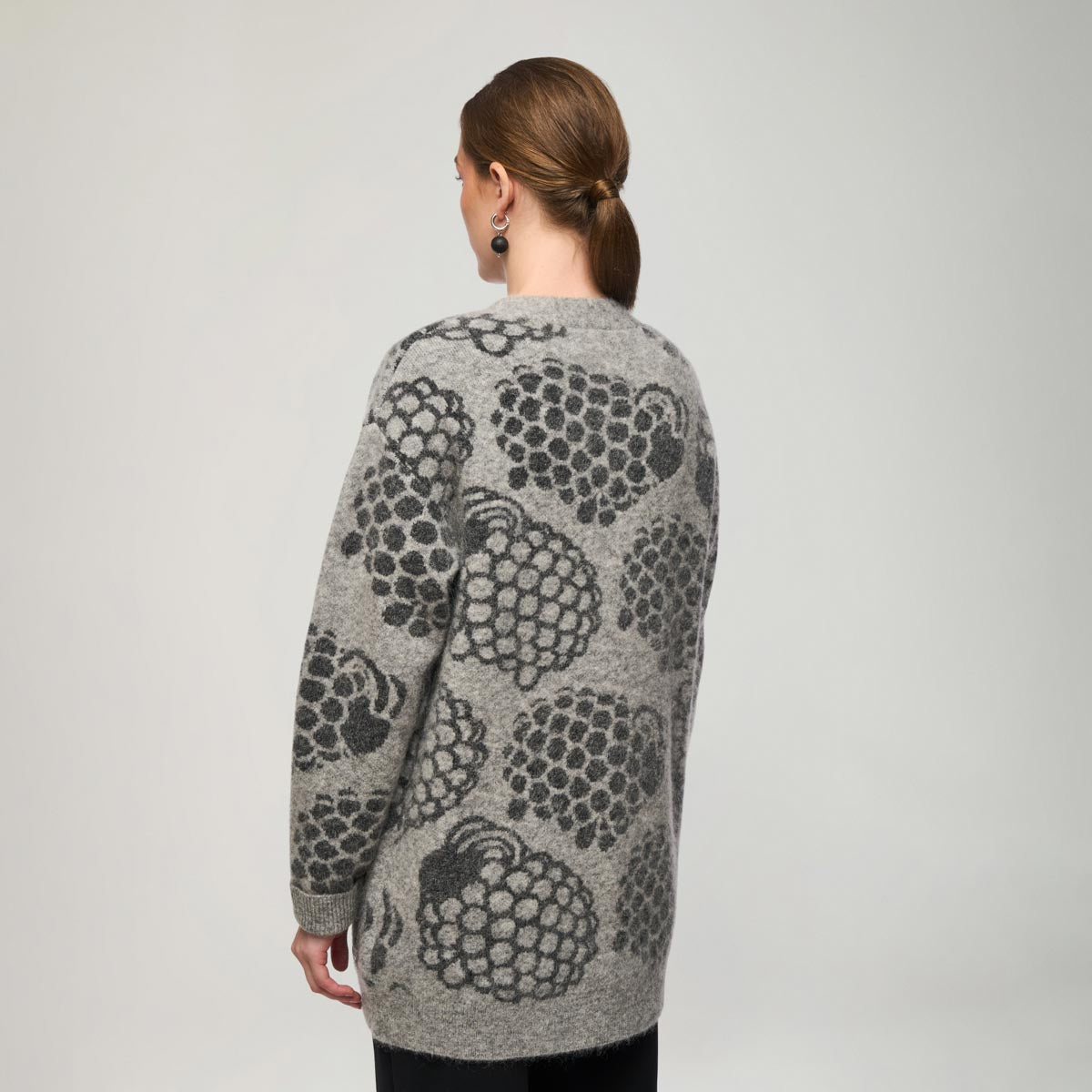 Ellis cardigan, Pässi, melange grey