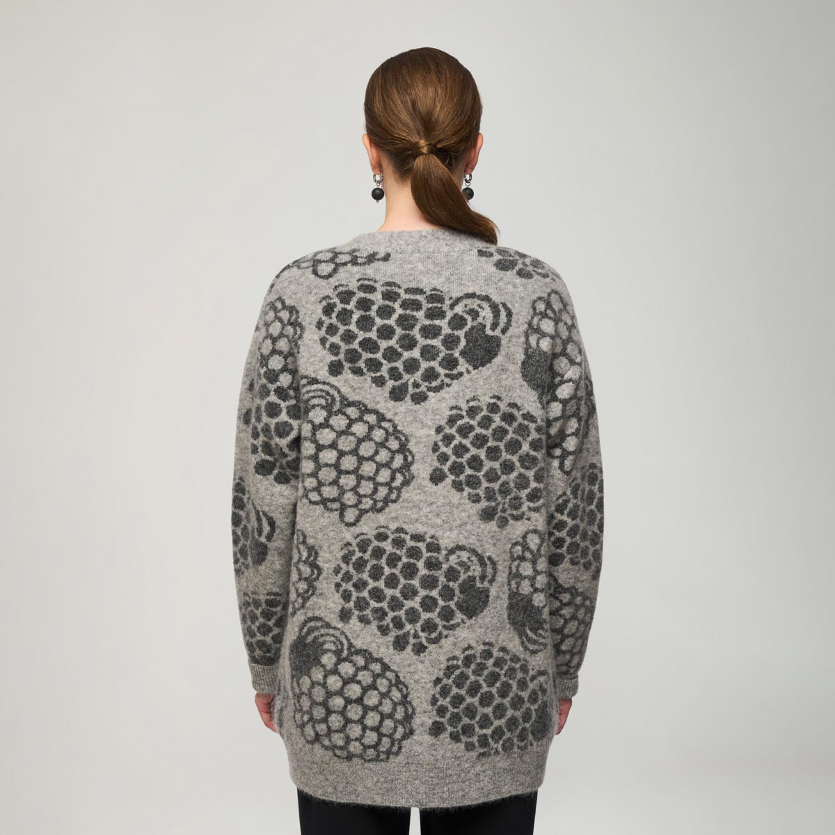 Ellis cardigan, Pässi, melange grey