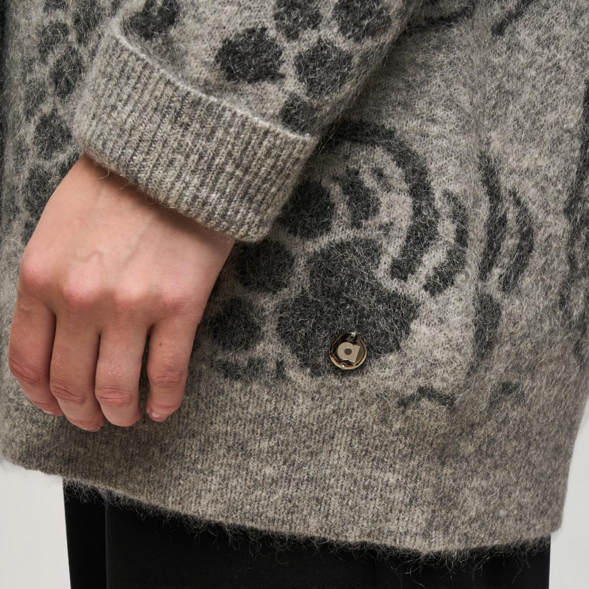 Ellis cardigan, Pässi, melange grey