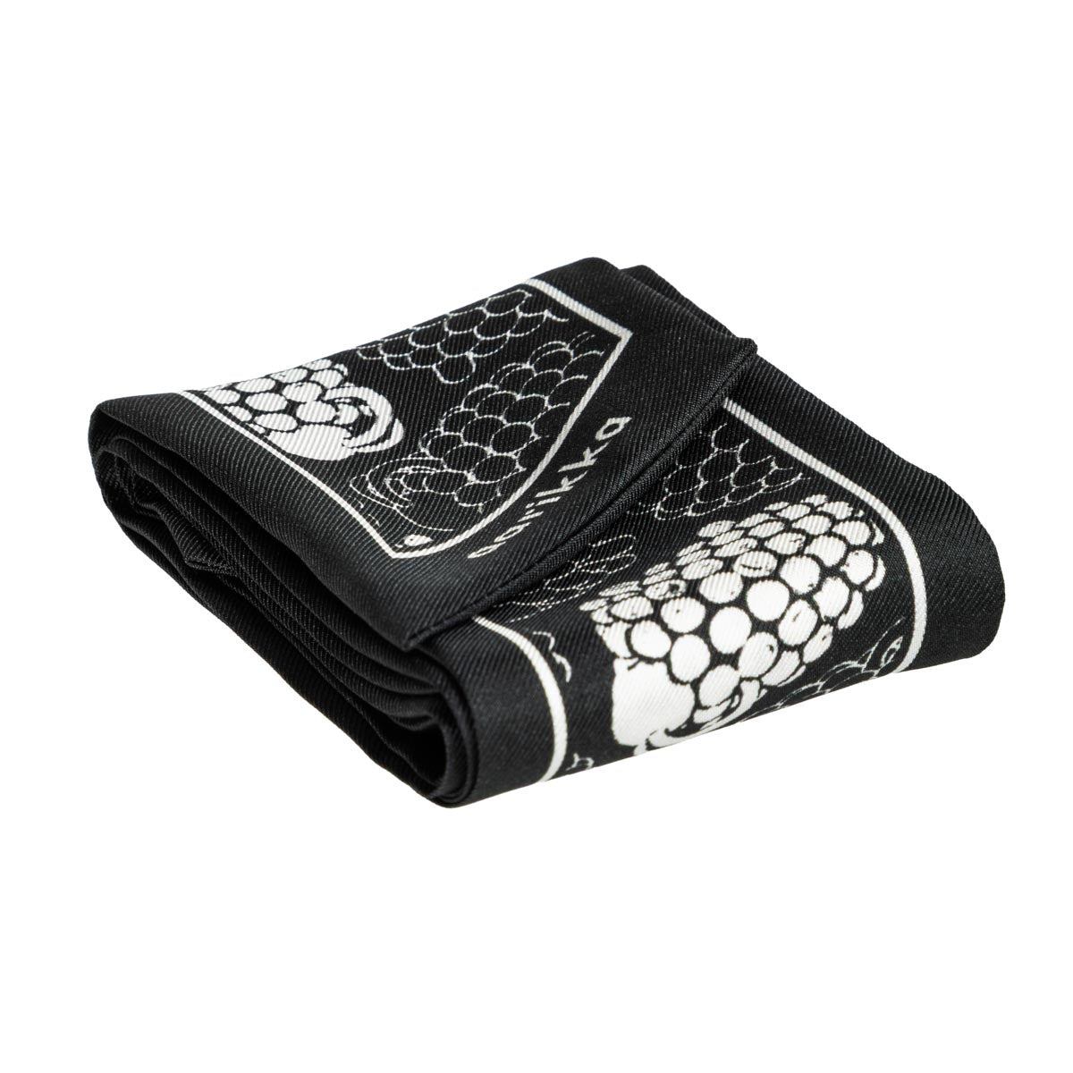 Mindi silk scarf, Ram, black and white