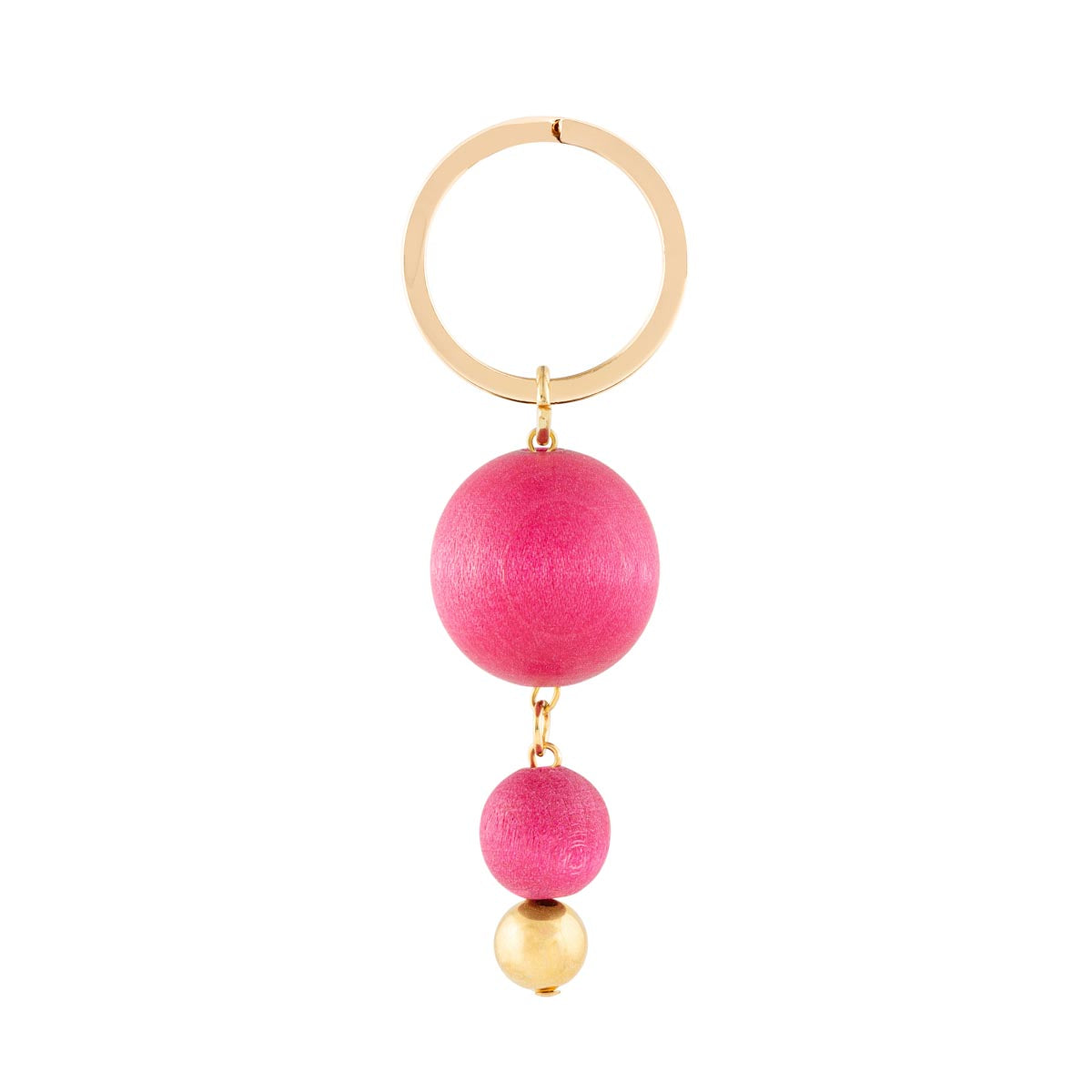 Iisa key ring, pink and gold