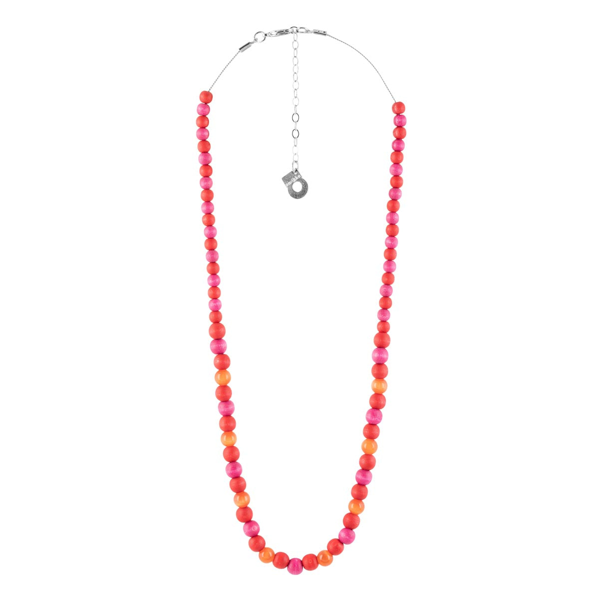 Lydia necklace, shades of red