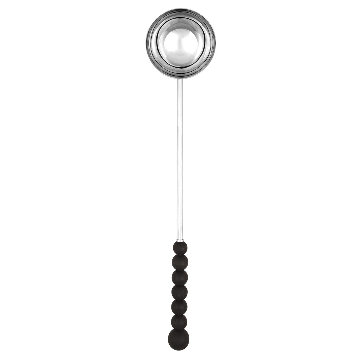 Nuppu sauna ladle, silver and black