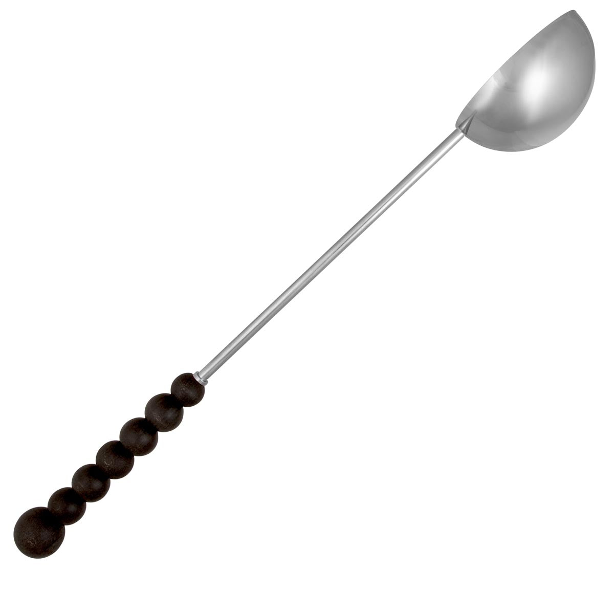 Nuppu sauna ladle, silver and black