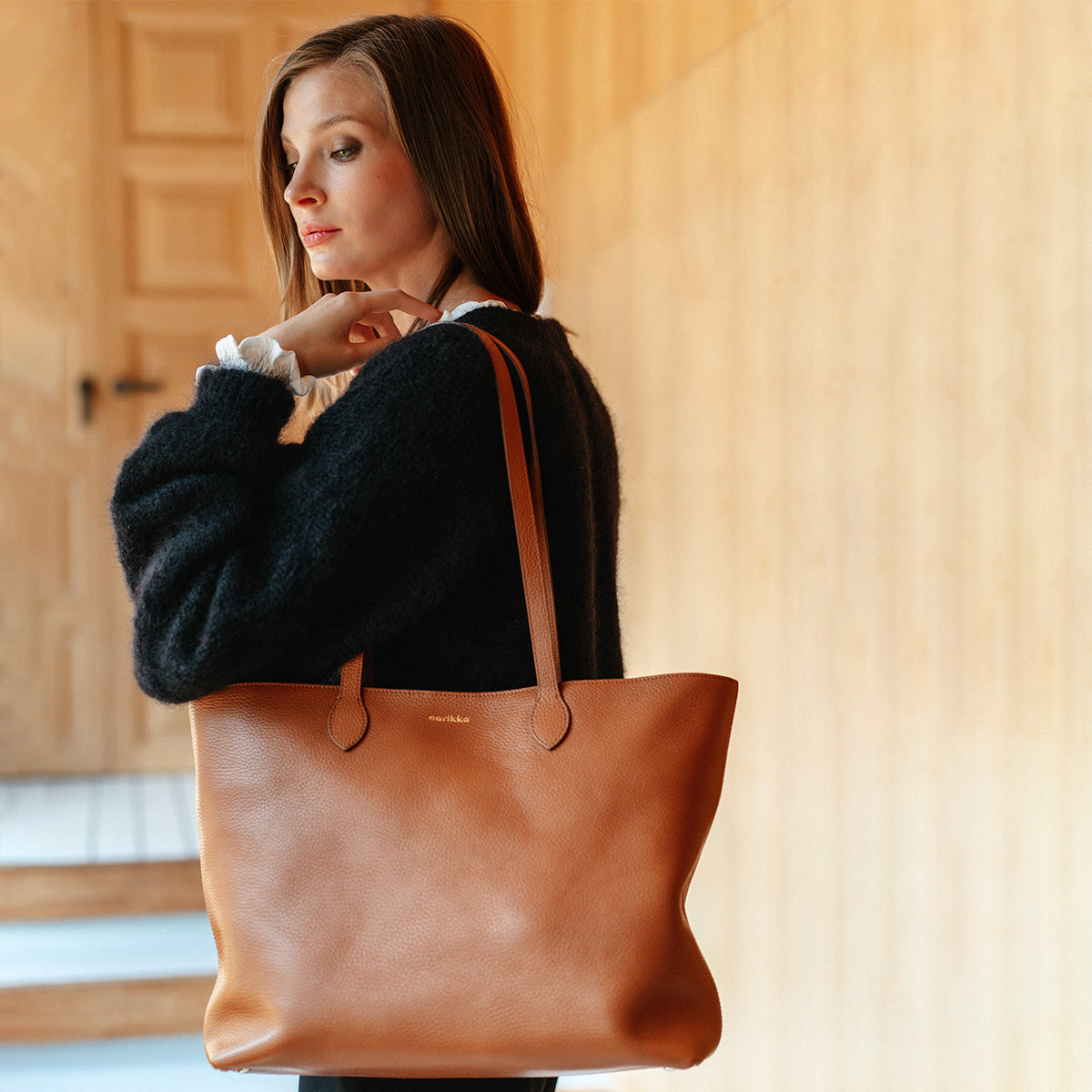 Rosa shopper bag, cognac