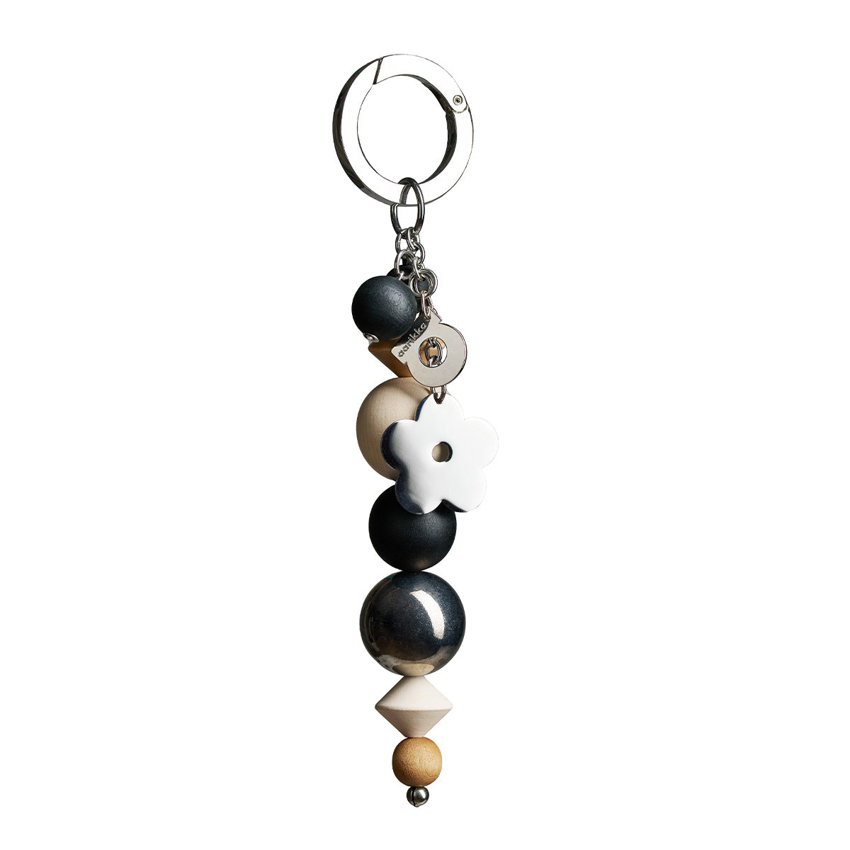 Lemmikki bag charm, varnished wood