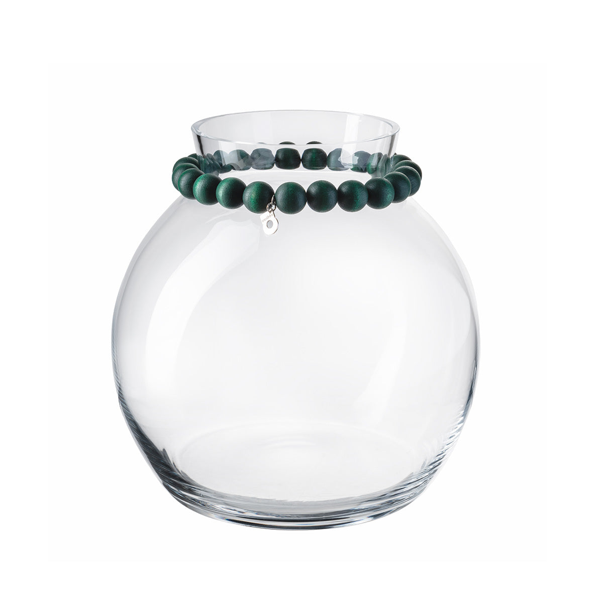 Pore glass vase, 22 cm, dark green