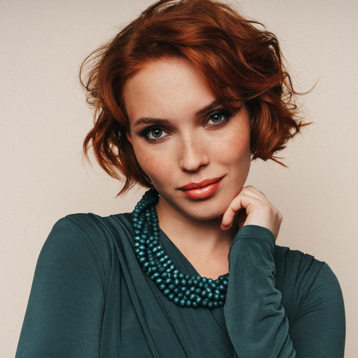 Elisabeth necklace, dark turquoise