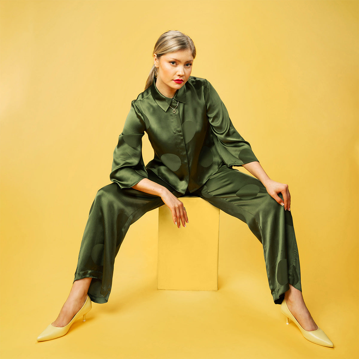 Tuike trousers, Perla, olive green
