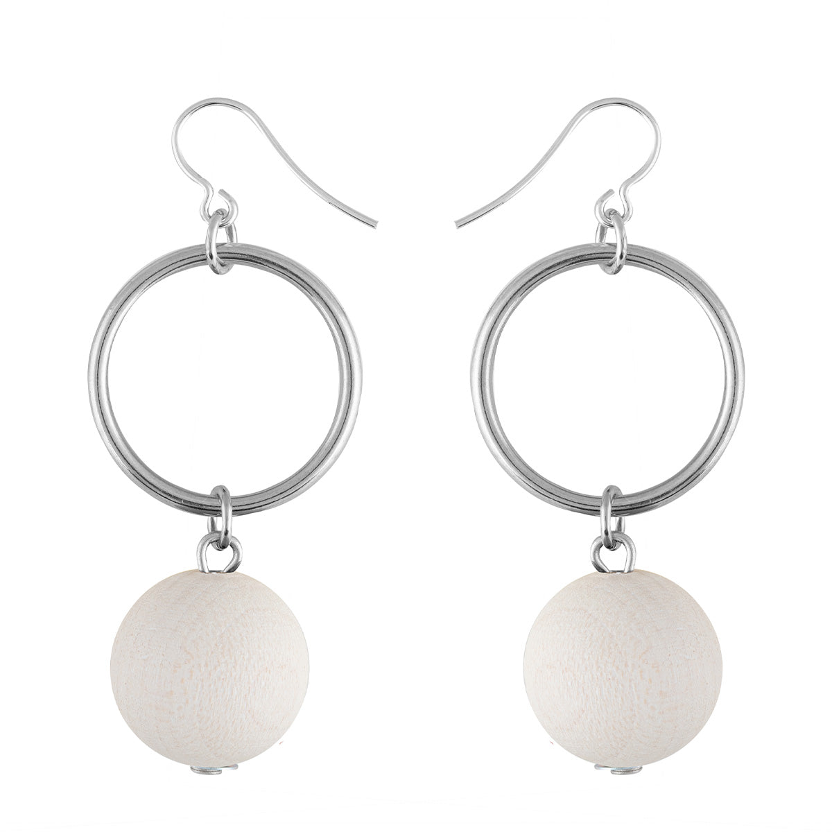 Hilma earrings, ecru