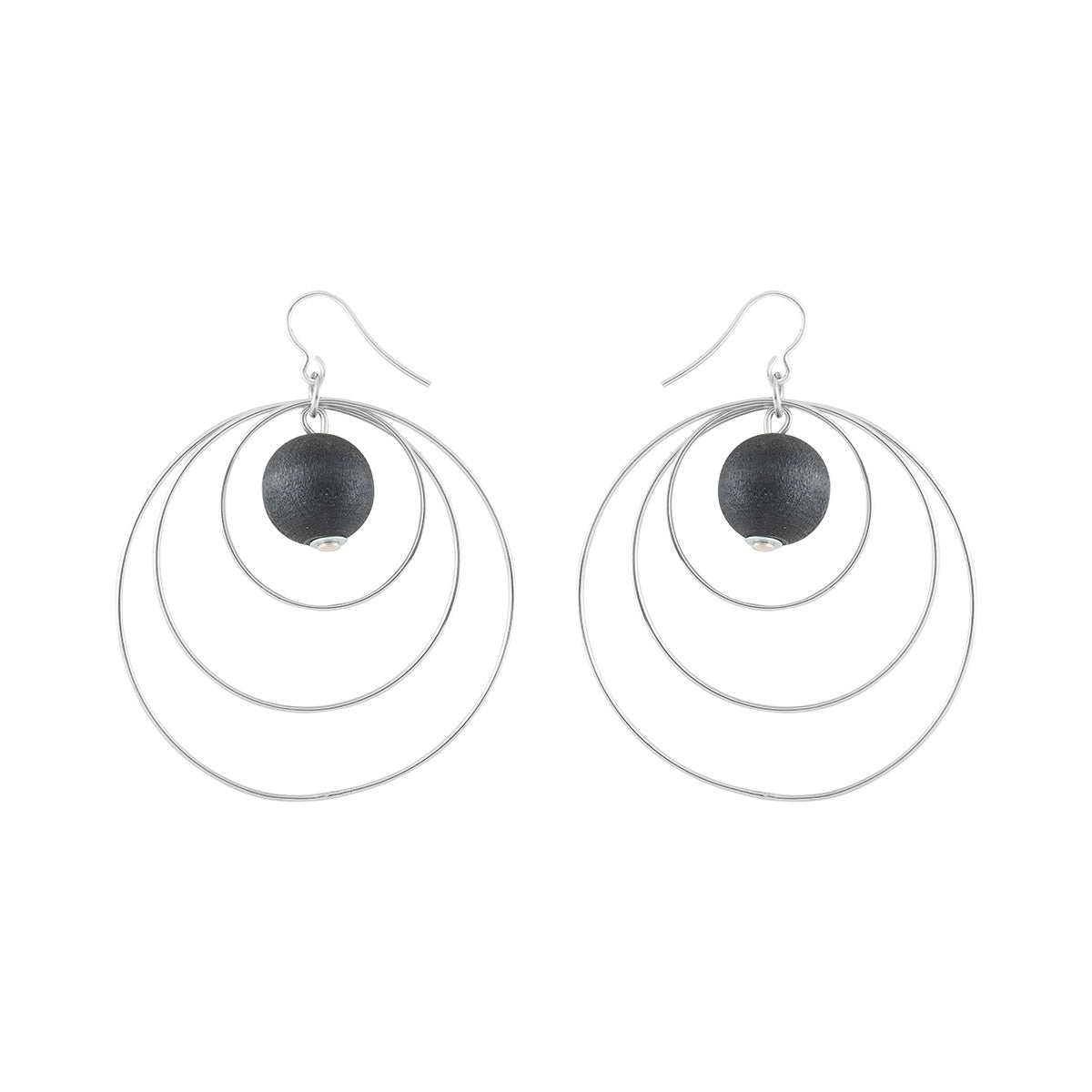 Piruetti earrings, black