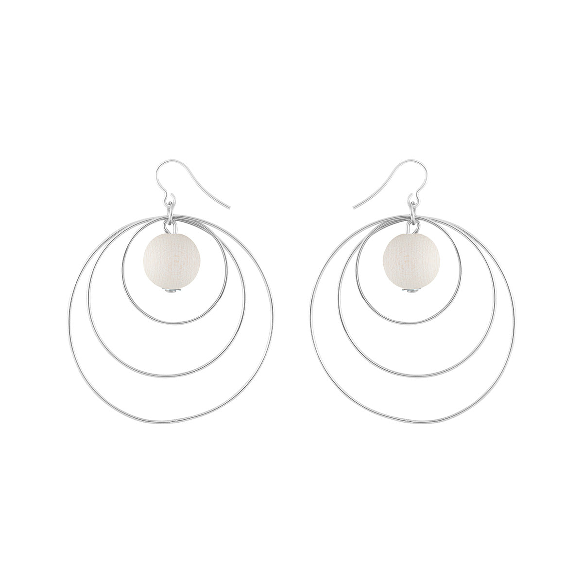 Piruetti earrings, ecru
